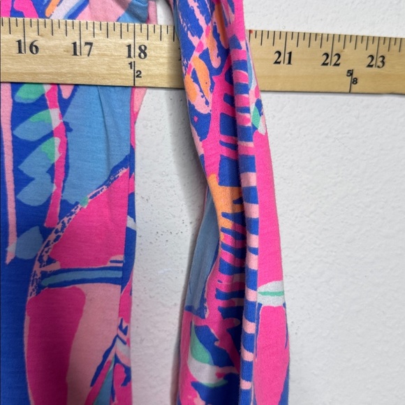 Lilly Pulitzer Ali Out to Sea Pink/Blue Multicolor Abstract Dress size small - Picture 4 of 6